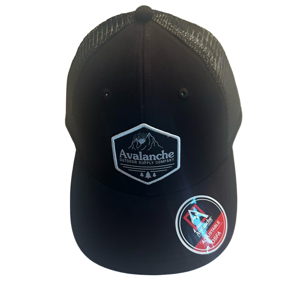 Avalanche Outdoor Supply Black Mesh Trucker Hat